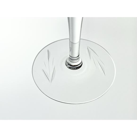 1950s Marion Glass 5 Etched Flower Optic Cocktail Liquor Glasses 5.25” 4oz C-365 - Picture 9 of 9